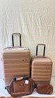 Travelers Club Austin Hard Side 28  4 Piece Luggage Set Gold Suitcase