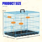 Dog Crate For Small Dogs 24 Inch Folding Kennel Metal Pet Cage Blue