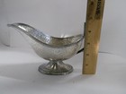 Vintage Silverplated Gravy Boat W hammered Finish