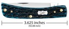 Case Xx Knife- Sodbuster Jr  - Mediterranean Blue Bone   51854 - 3 5 8  Closed