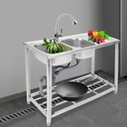 Commercial Restaurant Sink Utility Sink Double Bowl Sink Stainless Steel  faucet