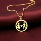 14k Real Solid Yellow Gold Baby Little Boy Girl Kids Pendant Charm Necklace 18in