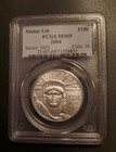2004 - 1 Oz   100 Platinum American Eagle Pcgs Ms69 Statue Of Liberty Free Ship 