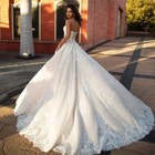 Princess Wedding Dress Sleeveless Lace Applique Backless Corset Bridal Gowns Hot