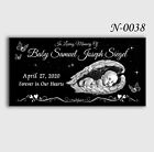 Memorial Headstone 24x12x0 45 Inches Human Grave Marker Tombstone Black Granite