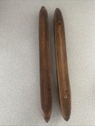 Antique Lot Of 2 Wooden 16 75    Textile Weaving Loom Shuttle Boat Bobbins