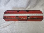 Vintage Two Handle Metal Toolbox 19x5 5x3 5 Industrial Tool Box Sturdy 