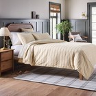 King Stitch Stripe Duvet Cover Tan - Hearth   Hand With Magnolia