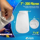 Aquatic Experts 7-inch Ring 200 Micron Felt Filter Socks - Long For Aquariums