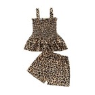 Toddler Kids Baby Girls Leopard Tracksuit Vest Tops Pants Outfits Clothes Set