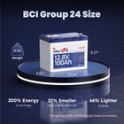 12 8v 100ah Group24 Mini Lifepo4 Lithium Battery For Trolling Motor New Upgraded