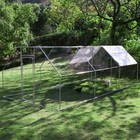 20x10 Ft Walk In Metal Coop Chicken Run Backyard Hen House Poultry Habitat Cage