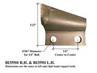 8 Rh   8 Lh Carbide Trenching Teeth- B135910  B135911  3  Centers On Bolt Hole
