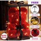 Teddy Bear Rose 25cm Flower Rose Bear With Box     Led Light Valentines Gift