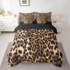 Black Brown Leopard Print Bed In A Bag Queen   Cheetah Print 7 Piece Comforter S