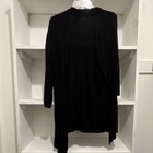 Eileen Fisher Black Knit Open Cardigan Long Sleeve Relaxed Fit Size 1x  Women