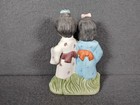 Ceramic Japanese Girls In Kimonos Figurine Made In Taiwan