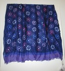 Vera Bradley Soft Fringe Scarf Blue Ellie Flowers Nwt Msrp  38 72  Long 25  Wide
