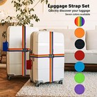 8 Pack Luggage Straps Suitcase Tags Set adjustable Suitcase Belts Tsa Purple