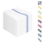 Bistro Napkins  12 Pack   18x22  Striped Color Options  Polyester Kitchen Linens