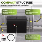Commercial Carbon Steel Grease Trap 40lb 15 32gpm under Sink W  Removable Filter
