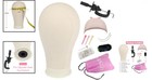 Canvas Wig Head 22-inch With Table Clamp - Perfect For Professional Wig Artists