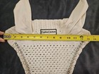 Equine Couture  size Full  White Fly Bonnet With Crystals  Rope  And Pearls