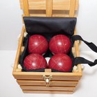 Vintage Sportcraft Heritage Collection Bocce Ball Set In Wood Crate Outdoor Game