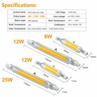 R7s Led Cob Light Bulb Dimmable 78mm 118mm 6w 12w Glass Tube Lamp 110v 220v Ro