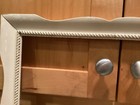Mcm Design Vintage  White Wood Scalloped Empty Picture Art Frame