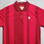 The Nike Polo Shirt Mens Size Large Red Dri-fit Slim Striped Tennis Fd5398-667