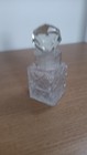 Vintage Clear Crystal Perfume Bottle With Stopper