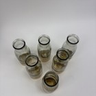 Hosley Sat Of 6 Gold-dipped Glass Milk Bottles - Vintage Style Decorative Vases 