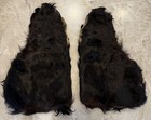 Vintage Early 1900 s Rustic Fur Leather Gauntlet Mittens Large 15  Long