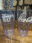 Tilted Kilt Pub   Eatery Coca-cola Acrylic Glasses 6    Tall Lot Of 2