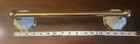 Vtg Gold Finish Porcelain Bathroom Towel Holder Rack Wall 1993 Hollywood Regency
