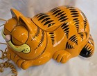 Vintage Garfield Phone Tyco  Brand 1981 Landline Eyes Open And Close  Sku D