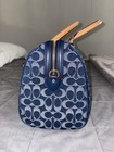 Nwt Coach Rowan Large Satchel Bag In Signature Blue Denim