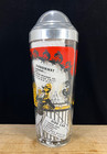 Vintage Hazel Atlas Ragtime Bar Cocktail Martini Shaker Chrome Lid Recipes Mcm