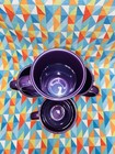 New Set Of 4 Fiesta Bistro Latte Mug 18 Oz  Mulberry Purple Fiestaware Free Ship