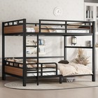 Queen Over Queen Metal Bunk Bed metal Loft Bed separable Bunk Beds