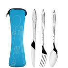 7pcs Portable Stainless Steel Cutlery Set With Carrying Bag
