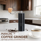 Manual Coffee Grinder 420 Stainless Steel Conical Burr - Heavy-duty Adjustable G