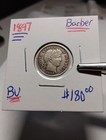      1897  Barber Dime Bu Choice 