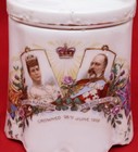 1902 Antique Tobacco Jar King Edward Vii   Queen Alexander Coronation As Is