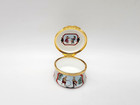 Vintage Halcyon Days Christmas 1994 English Enamel Hinged Trinket pill Box Nice 