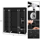 69  Portable Clothes Closet Wardrobe Storage Organizer With Non-woven Fabric