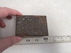 Vintage Letterpress Printing Block Orcutt s Celebrated Yankee Card Press