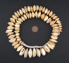 Antique Mauritanian Conus Shell Beads Graduated 15mm African Brown Unusual