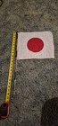 Japanese Small Flag On Staff pole  White W  Red Circle  Militaria Theme
